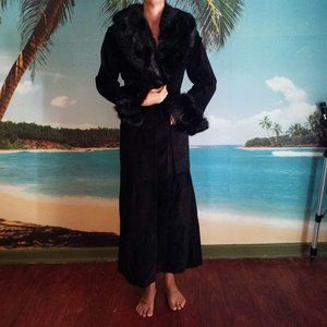 MODA International Suede & Faux fur winter coat